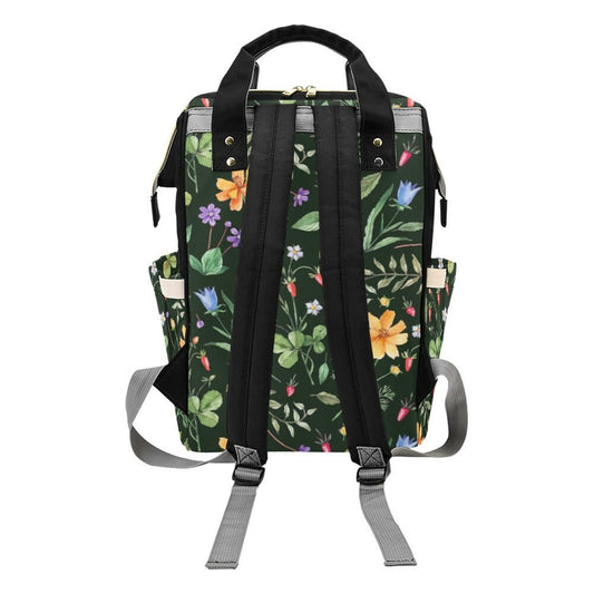 Wildflower Diaper Bag | Diaper Backpack | Cottagecore Diaper Bag | Woodland Diaper Bag | Witchy Diaper Bag | Floral Diaper Bag | Baby Shower