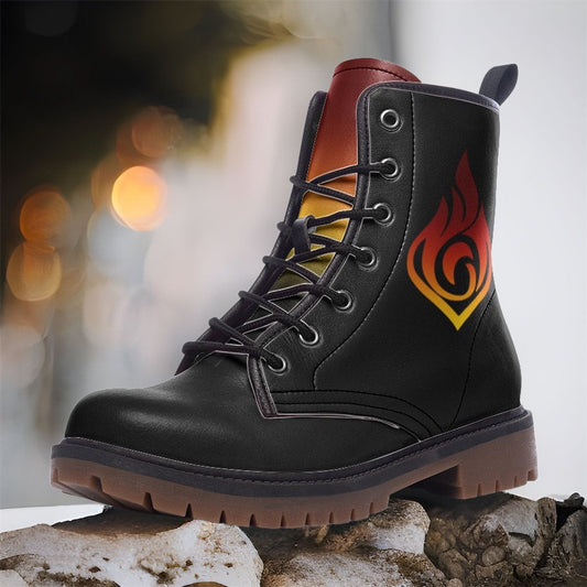 Genshin Impact Pyro Vegan Leather Unisex Boots