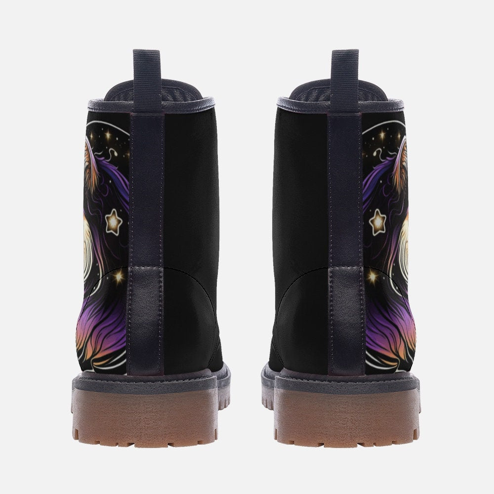 Witchy Dog Black Vegan Leather Unisex Boots