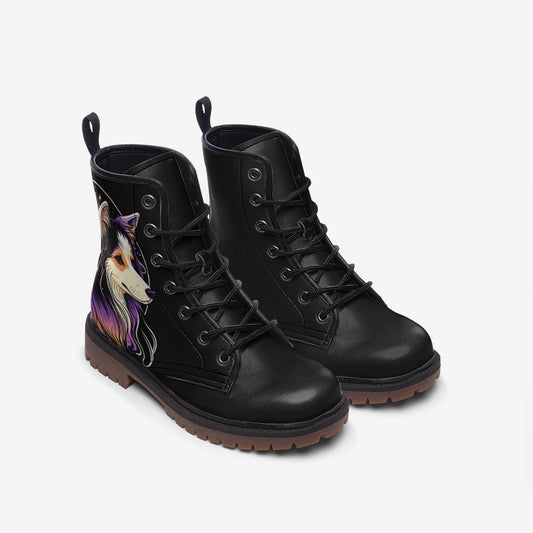 Witchy Dog Black Vegan Leather Unisex Boots