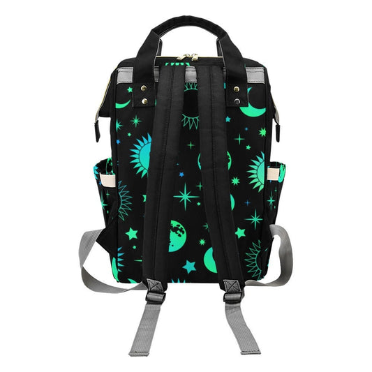 Night Sky Baby Diaper Nappy Bag Goth Baby Bag Goth Backpack Goth Purse Goth Baby Stuff Gothic Baby Stuff Horror Spooky Nursery Skull Baby