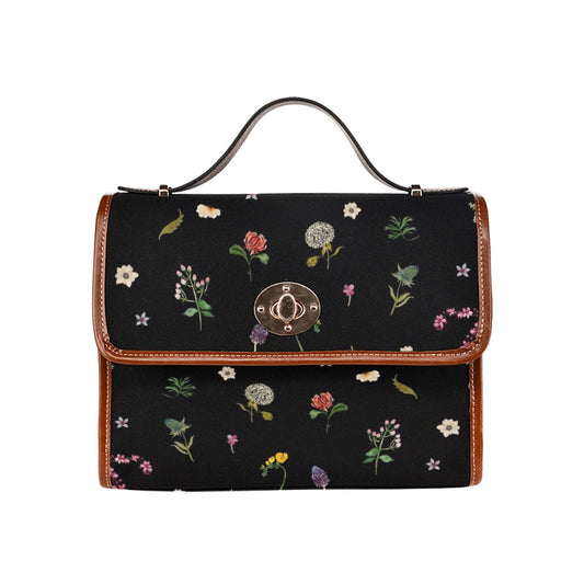 Witch Canvas Satchel bag, Dark Faecore Witchcore Cross Body purse, Canvas Witch Handbag, Mystical Fairy Mushrooms Boho Purse