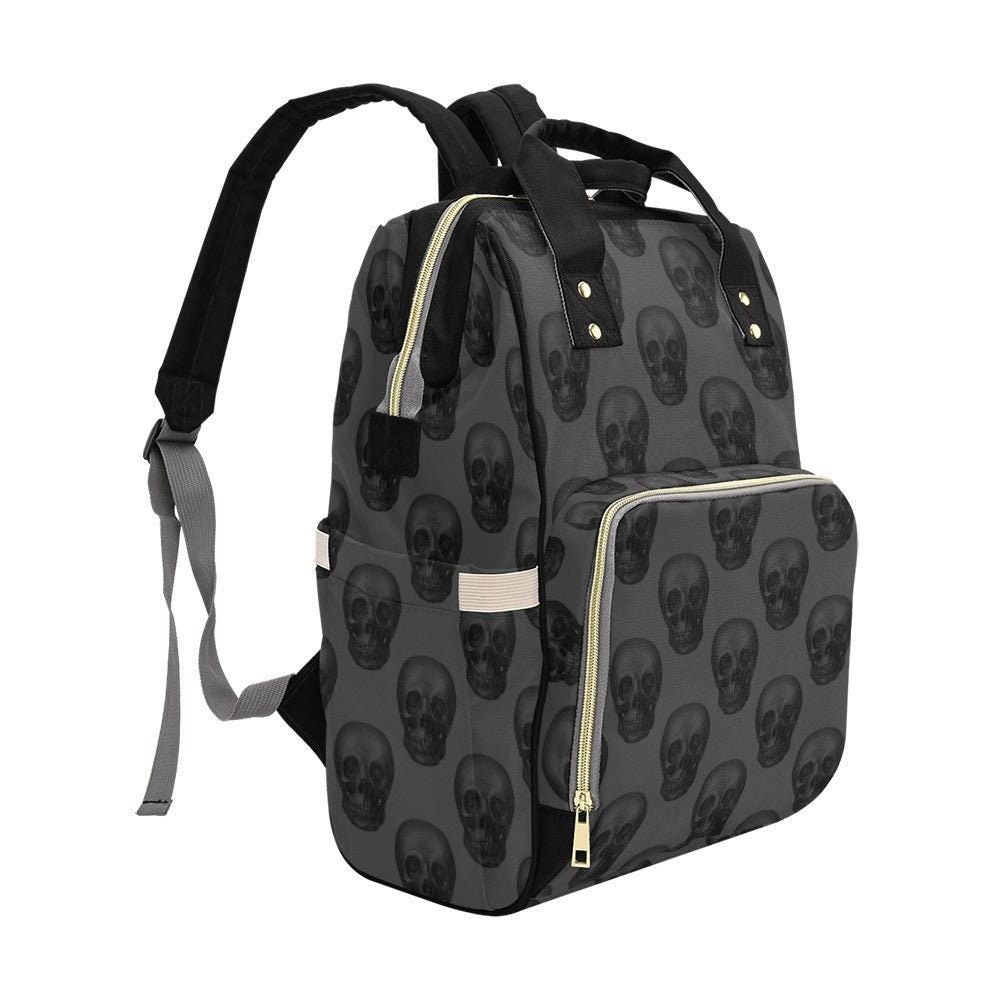 Baby Goth Skull Diaper Nappy Bag Goth Baby Bag Goth Backpack Goth Purse Goth Baby Stuff Gothic Baby Stuff Horror Spooky Nursery Skull Baby