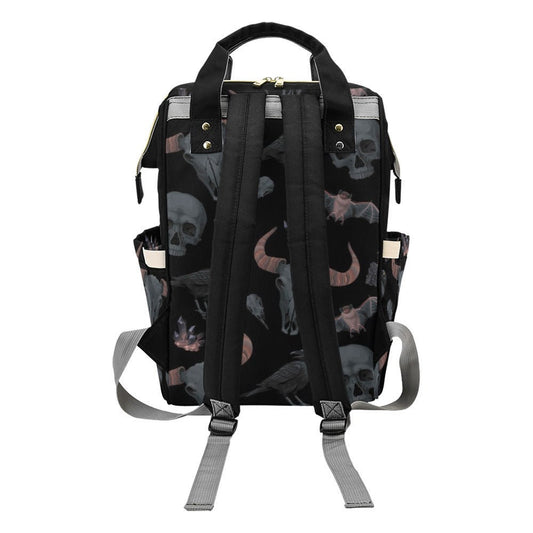 Baby Goth Skull Diaper Nappy Bag Goth Baby Bag Goth Backpack Goth Purse Goth Baby Stuff Gothic Baby Stuff Horror Spooky Nursery Skull Baby