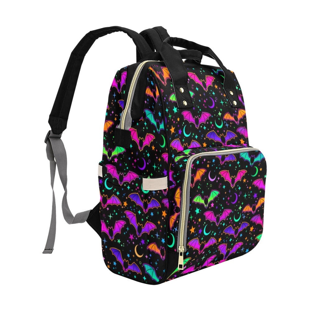 Baby Bat Diaper Nappy Bag Pastel Goth Baby Bag Goth Backpack Goth Purse Goth Baby Stuff Gothic Baby Stuff Horror Spooky Nursery Skull Baby