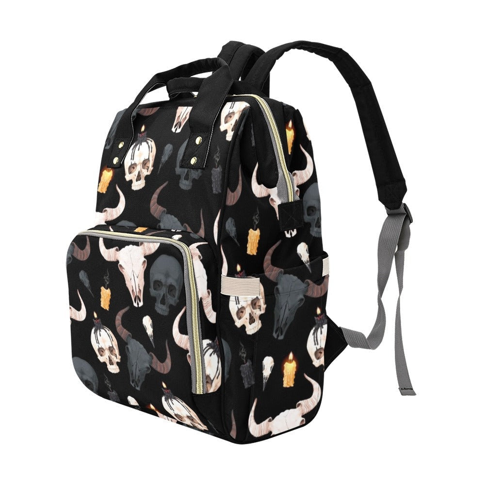 Baby Goth Skull Diaper Nappy Bag Goth Baby Bag Goth Backpack Goth Purse Goth Baby Stuff Gothic Baby Stuff Horror Spooky Nursery Skull Baby