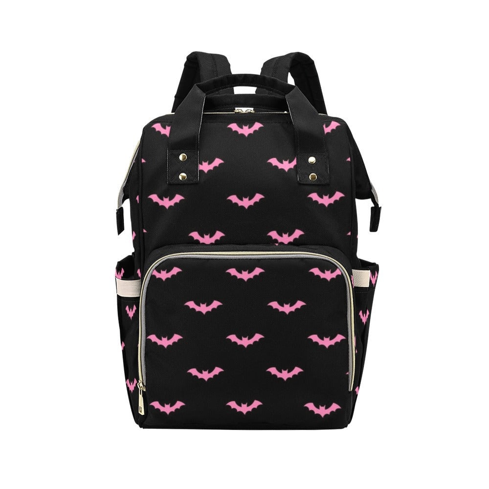 Pink Bat Pastel Backpack Goth Baby Stuff Goth Baby Bag Creepy Cute Pastel Witchy Nappy Bag Spooky Emo Diaper Bag Witchy Mom Baby Gear