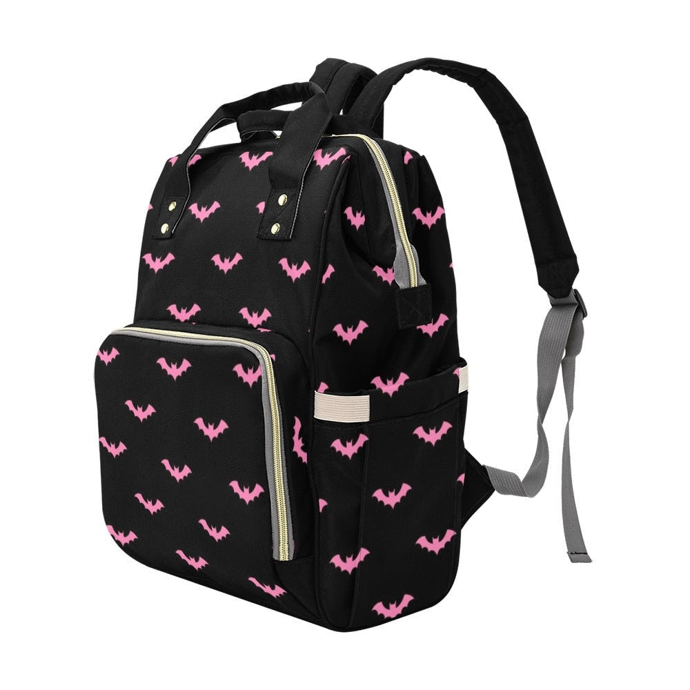 Pink Bat Pastel Backpack Goth Baby Stuff Goth Baby Bag Creepy Cute Pastel Witchy Nappy Bag Spooky Emo Diaper Bag Witchy Mom Baby Gear