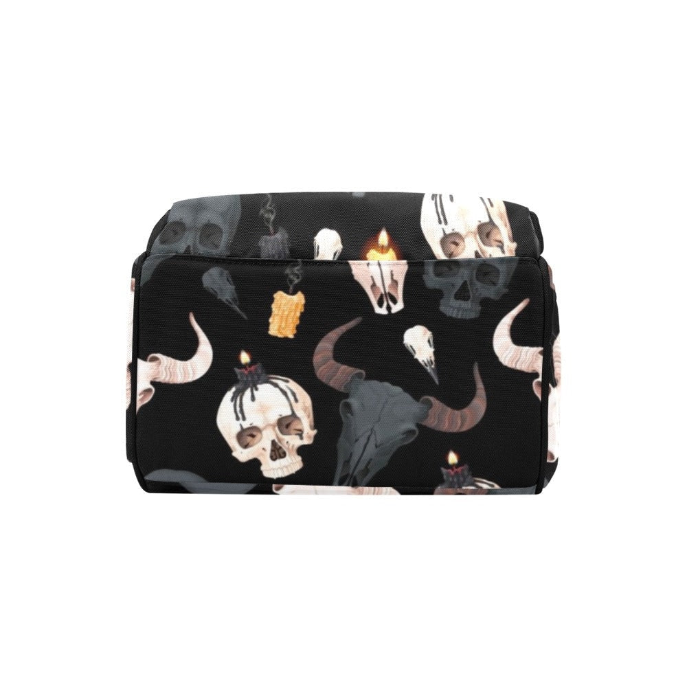 Baby Goth Skull Diaper Nappy Bag Goth Baby Bag Goth Backpack Goth Purse Goth Baby Stuff Gothic Baby Stuff Horror Spooky Nursery Skull Baby