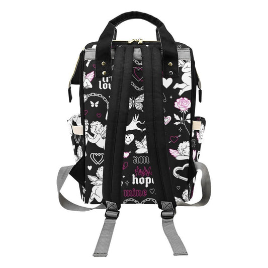 Angel Heart Pastel Backpack Goth Baby Stuff Goth Baby Bag Creepy Cute Pastel Witchy Nappy Bag Spooky Emo Diaper Bag Witchy Mom Baby Gear