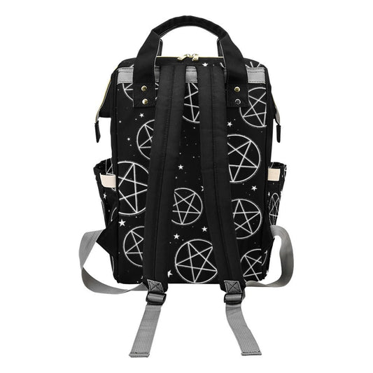 Occult Pentagram Black Backpack Goth Baby Stuff Goth Baby Bag Creepy Cute Pastel Witchy Nappy Bag Spooky Emo Diaper Bag Witchy Mom Baby Gear