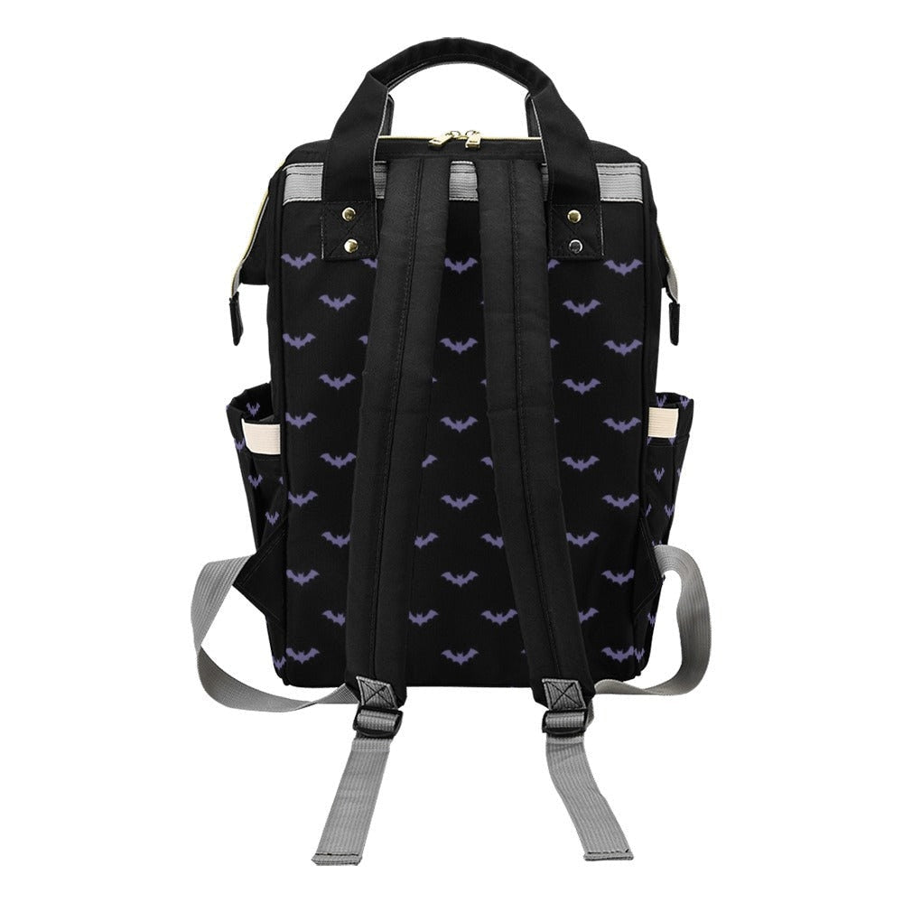 Purple Bat Pastel Backpack Goth Baby Stuff Goth Baby Bag Creepy Cute Pastel Witchy Nappy Bag Spooky Emo Diaper Bag Witchy Mom Baby Gear