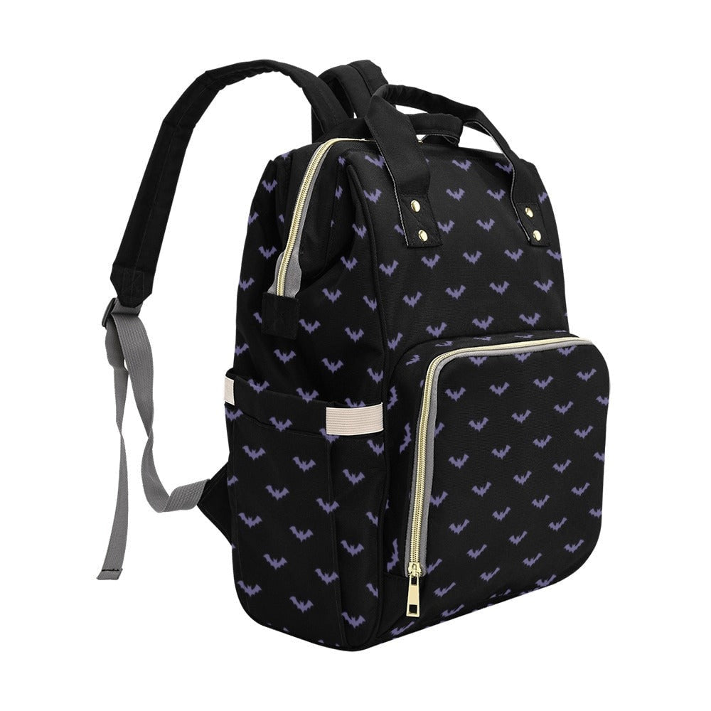 Purple Bat Pastel Backpack Goth Baby Stuff Goth Baby Bag Creepy Cute Pastel Witchy Nappy Bag Spooky Emo Diaper Bag Witchy Mom Baby Gear