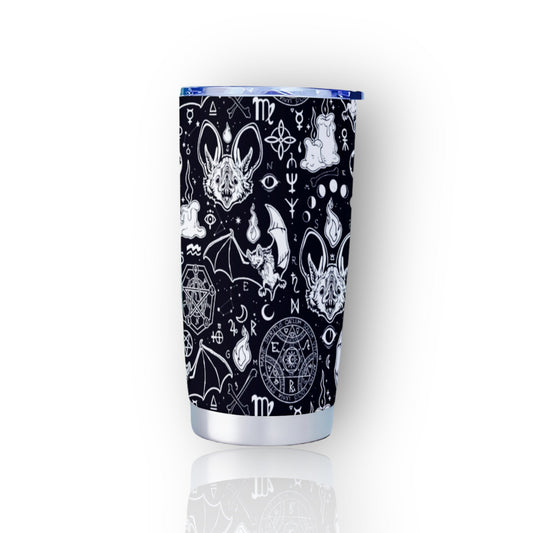 Occut Bat Black Goth Tumbler – 20oz