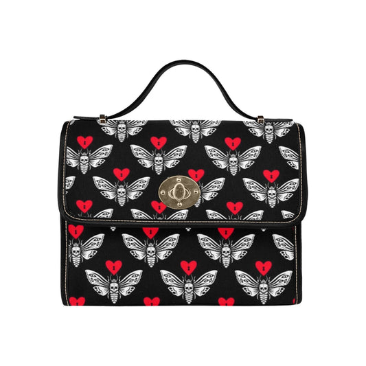 Moth Heart Goth Satchel Bag, Pastel Goth Purse, Nu Goth, Occult Symbol, Kawaii Goth, Alternative Girls, Esoteric Symbol, Witchy Vibes