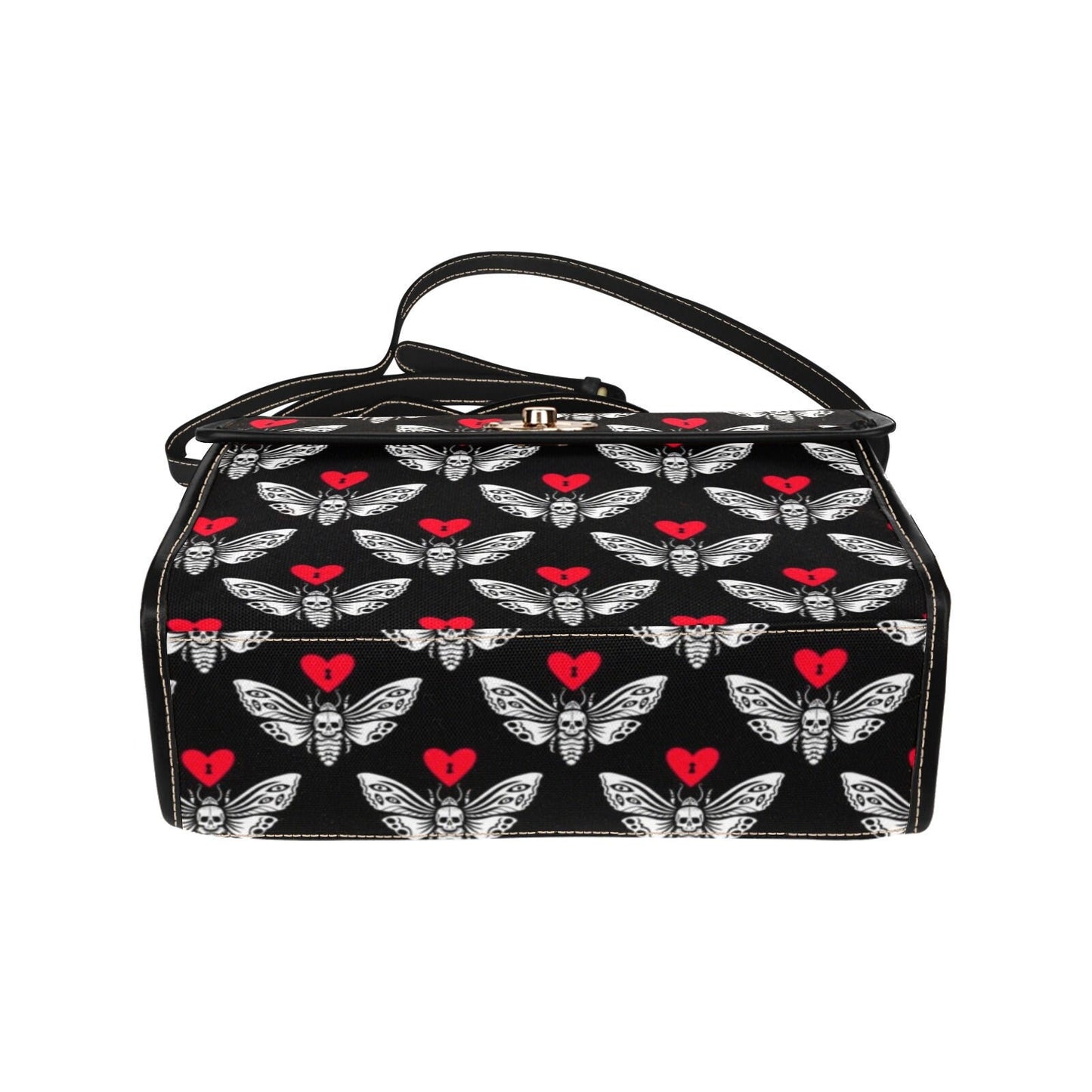 Moth Heart Goth Satchel Bag, Pastel Goth Purse, Nu Goth, Occult Symbol, Kawaii Goth, Alternative Girls, Esoteric Symbol, Witchy Vibes
