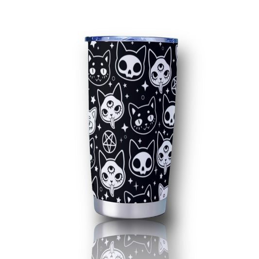 Gothic Cats Black Goth Tumbler – 20oz