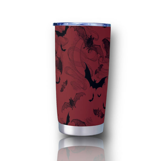Crimson Red Bat Goth Tumbler – 20oz