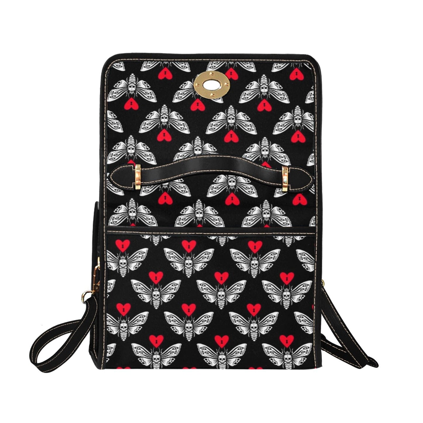 Moth Heart Goth Satchel Bag, Pastel Goth Purse, Nu Goth, Occult Symbol, Kawaii Goth, Alternative Girls, Esoteric Symbol, Witchy Vibes
