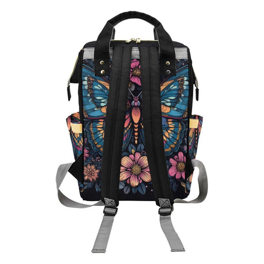 Celestial Butterflies Diaper Bag, Forestcore Diaper Backpack, Dark Cottagecore Baby Bag, Witchy Diaper Bag, Witchcore Baby Fairy Grunge Mama