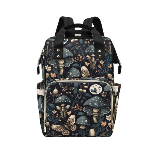 Dark Fairy Forest Diaper Bag, Forestcore Diaper Backpack, Dark Cottagecore Baby Bag, Witchy Diaper Bag, Forest Creatures Goblincore Baby Bag