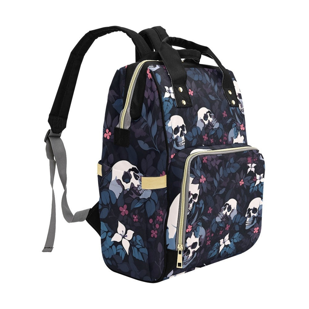 Vintage Skull Diaper Bag, Dark Anatomy Diaper Bag, Whimsigoth Baby Accessories, Dark Academia Baby Bag Alternative Mom Backpack Diaper Bag