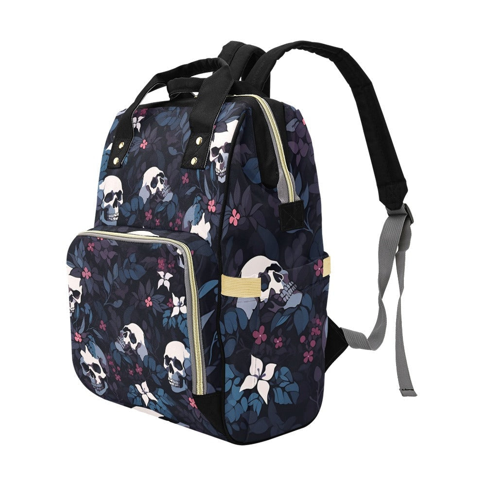 Vintage Skull Diaper Bag, Dark Anatomy Diaper Bag, Whimsigoth Baby Accessories, Dark Academia Baby Bag Alternative Mom Backpack Diaper Bag