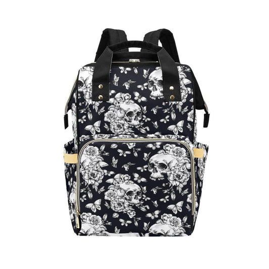 Vintage Skull Diaper Bag, Dark Anatomy Diaper Bag, Whimsigoth Baby Accessories, Dark Academia Baby Bag Alternative Mom Backpack Diaper Bag