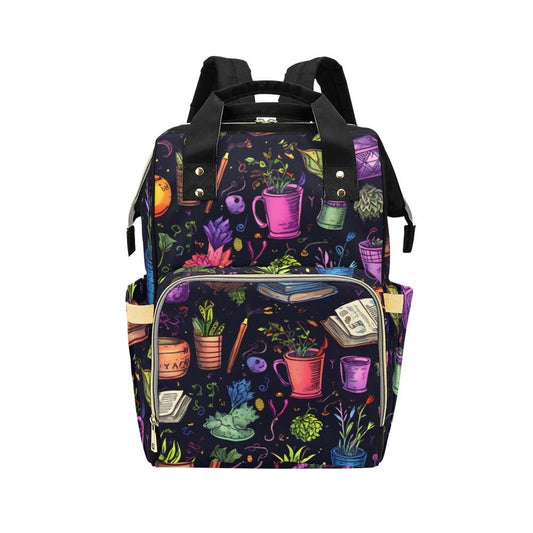 Witchy Diaper Backpack Goth Baby Stuff WItchy Baby Bag Creepy Cute Spoopy Cats Nappy Bag Spooky Cute Diaper Bag WItchy Mom Baby Gifts