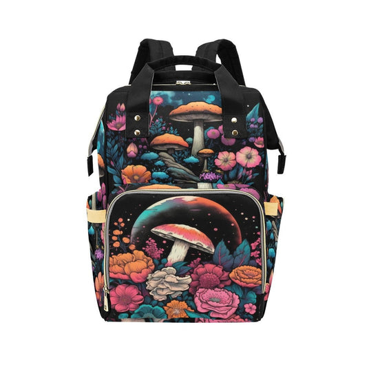Mushroom Diaper Bag Goblincore Dark Cottagecore Diaper Bag Floral Bag Multifunctional Diaper Backpack Flower Backpack Gift For New Mom Bag