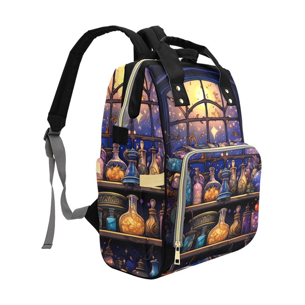 Witchy Diaper Backpack Goth Baby Stuff WItchy Baby Bag Creepy Cute Spoopy Cats Nappy Bag Spooky Cute Diaper Bag WItchy Mom Baby Gifts