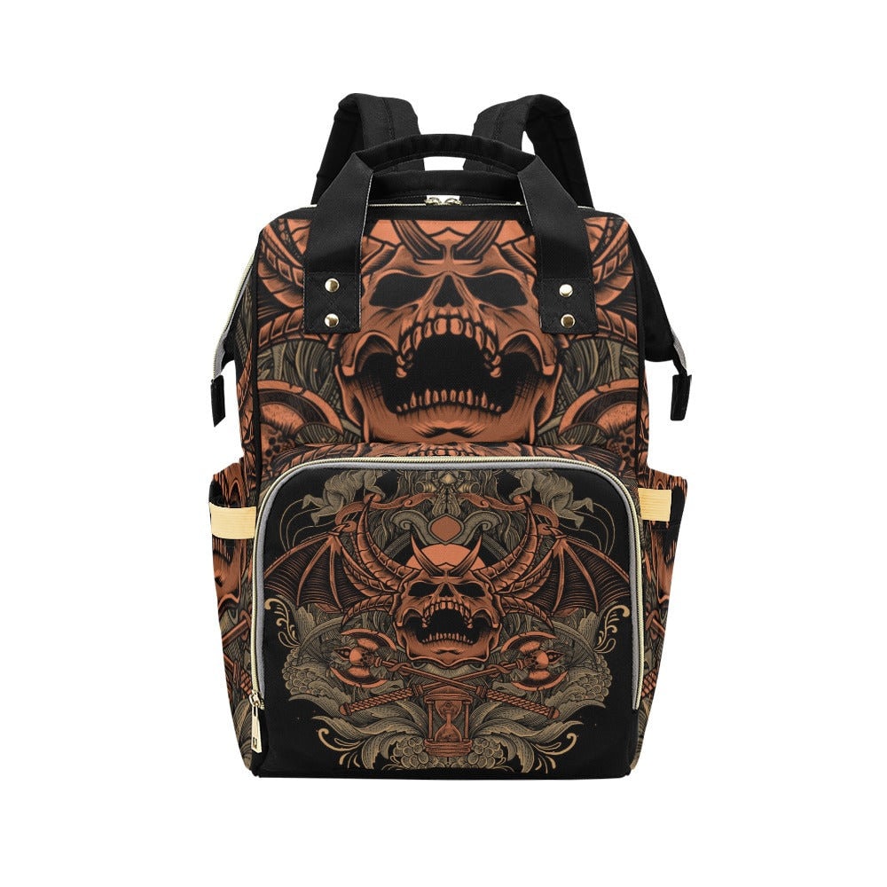 Goth Diaper Bag Backpack Bats Cute Witchy Baby Shower Gift Insulated Travel Bottle Cooler Gothic Moms Dads New Parents Newborns
