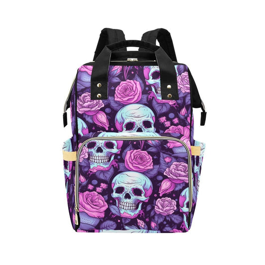 Vintage Skull Diaper Bag, Dark Anatomy Diaper Bag, Whimsigoth Baby Accessories, Dark Academia Baby Bag Alternative Mom Backpack Diaper Bag