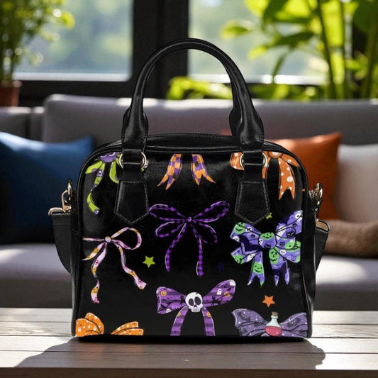 Rainbow pastel ghost handbag, kawaii halloween purse with bow, spooky pumpkin accessory bag, creepy cute fashion crossbody,pastel style tote