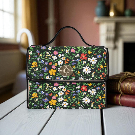 Colorful Wildflower Meadow Bag, Cottagecore Floral Spring Tote, Nature Lover Aesthetic Handbag, Botanical Garden Purse, Cheerful Gift Idea