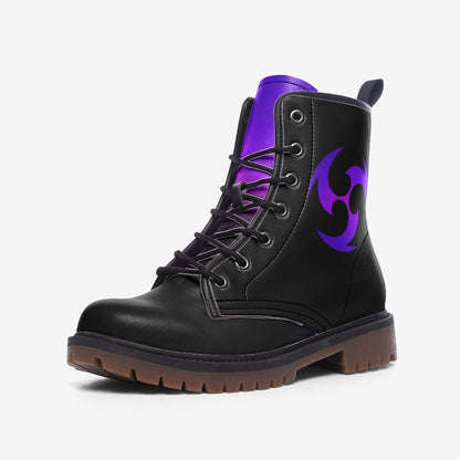 Combat Boots - Genshin Impact Electro, Women's Boots, Vegan Leather Lace Up Boots Women, Handmade Lace Up Boots, Women's Boots, Custom Shoes