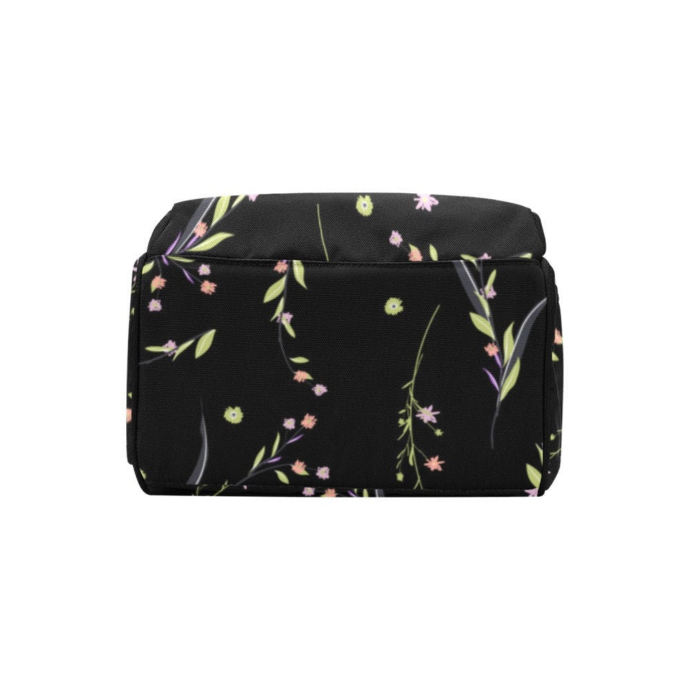 Floral Branch Backpack, Botanical Diaper Bag, Cute Mom Backpack, Nature Inspired Baby Bag Gift, Elegant Nursery Backpack for Stylish Moms