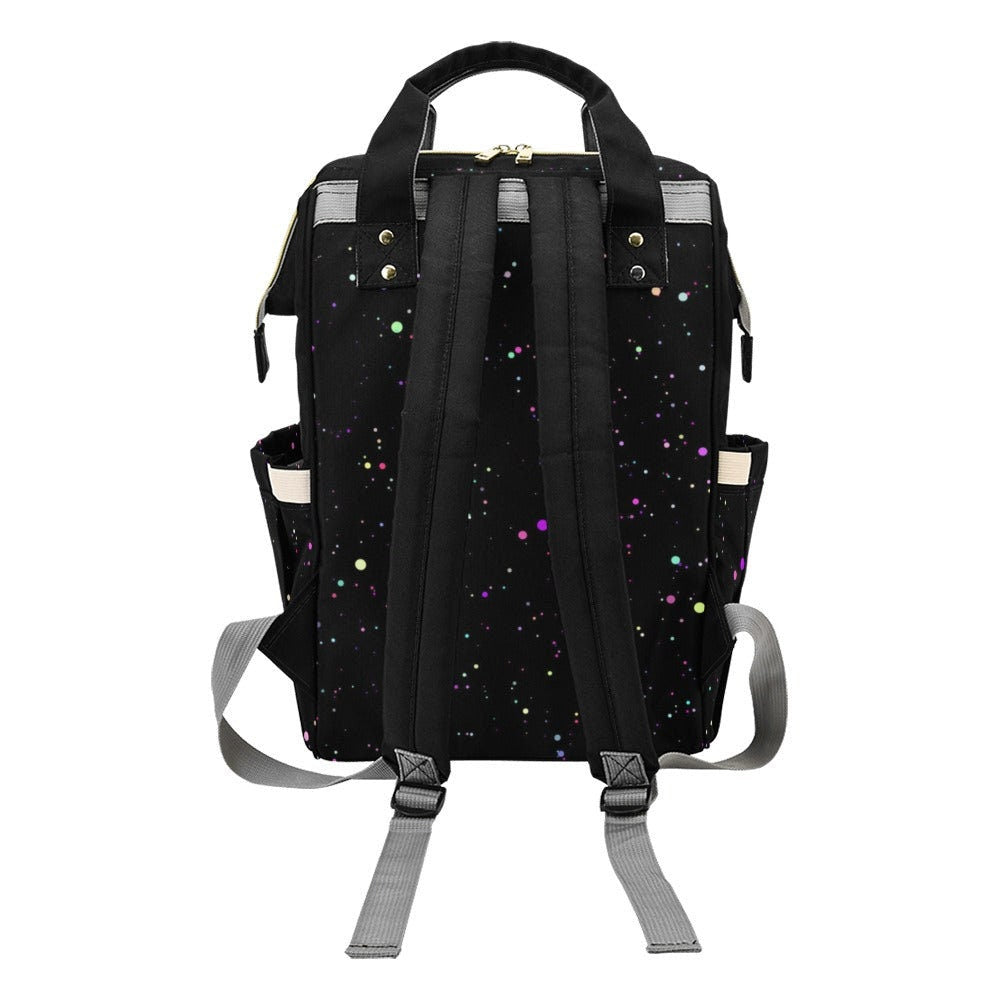 Galaxy Mom Backpack, Astronomy Diaper Bag, Celestial School Bag, Cute Space Nursery Backpack for Trendy Moms, Cosmic Travel Baby Bag