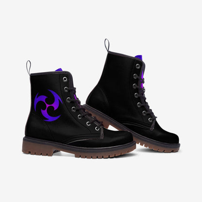 Combat Boots - Genshin Impact Electro, Women's Boots, Vegan Leather Lace Up Boots Women, Handmade Lace Up Boots, Women's Boots, Custom Shoes