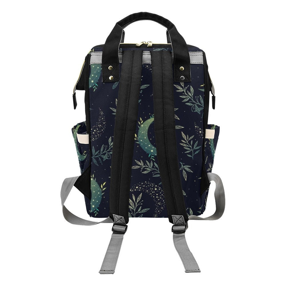 Crescent Moon Backpack, Celestial Witch Bag, Dark Academia Backpack