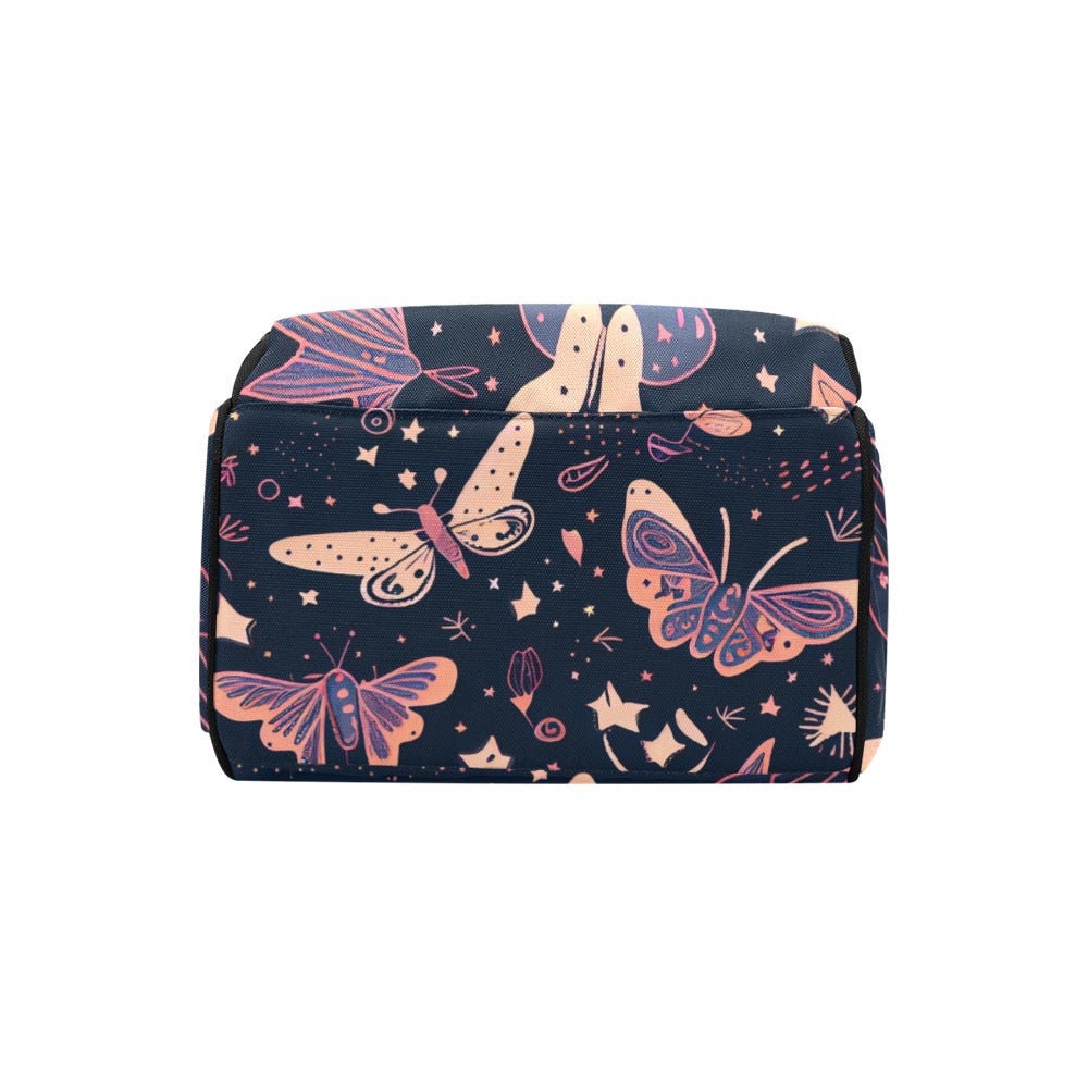 Butterfly Backpack, Celestial Moth Bag, Moon Star Diaper Backpack