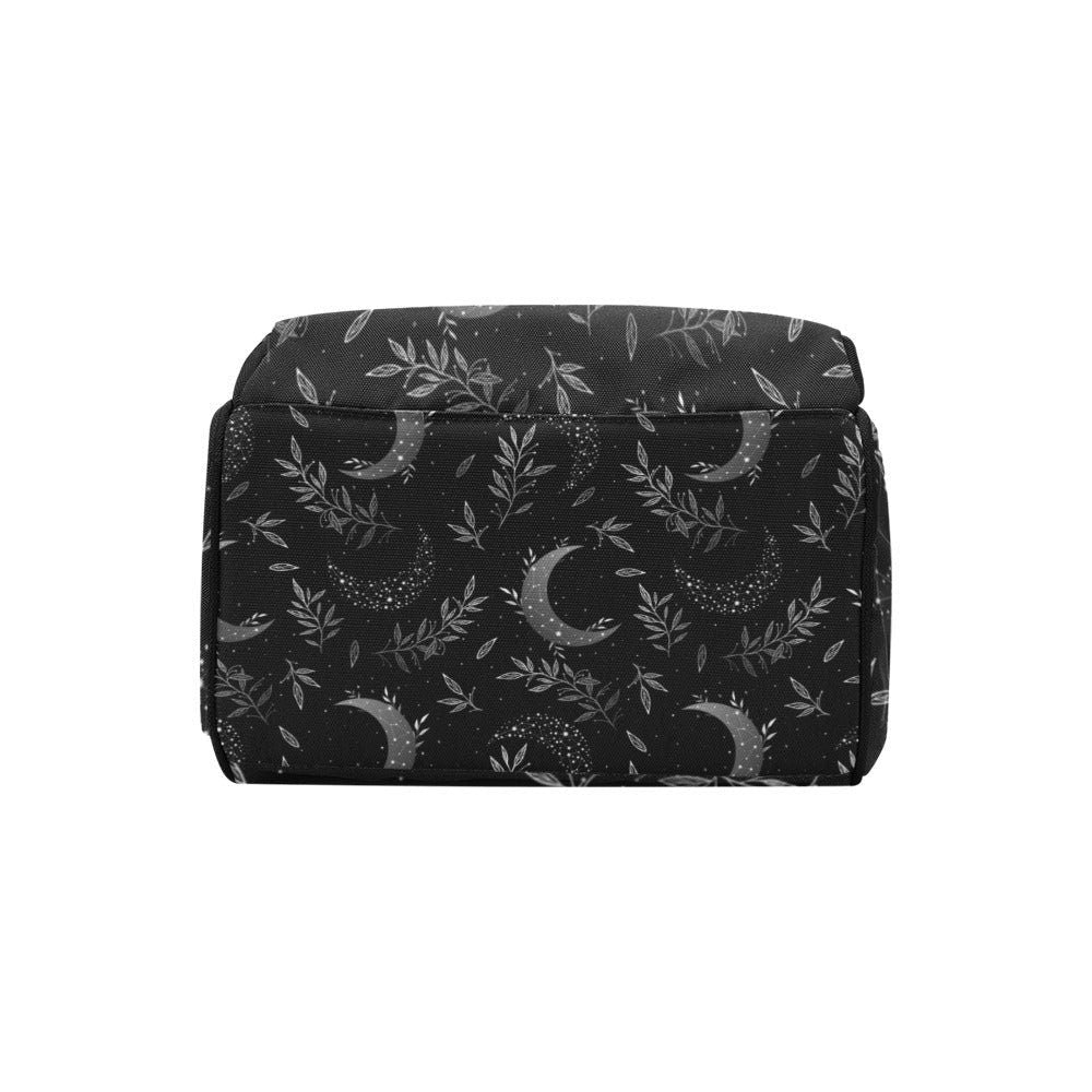 Wicca witch black Celestial Sun moon star Mommy backpack, Astrology boho New Mom Large utility large Waterproof Diaper Bag, postpartum gift