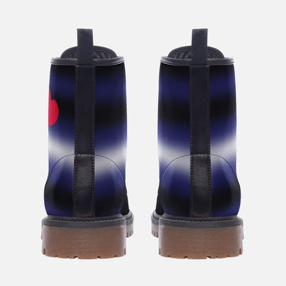 LGBTQ Rainbow Vegan Leather Boots, Pride Parade