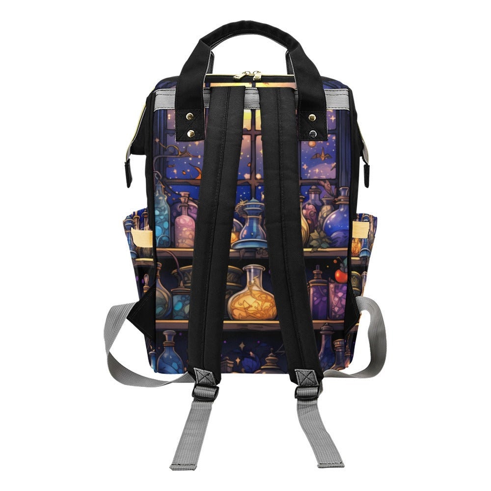 Witch Potion Backpack, Celestial Bookish Bag, Fantasy School Diaper Backpack