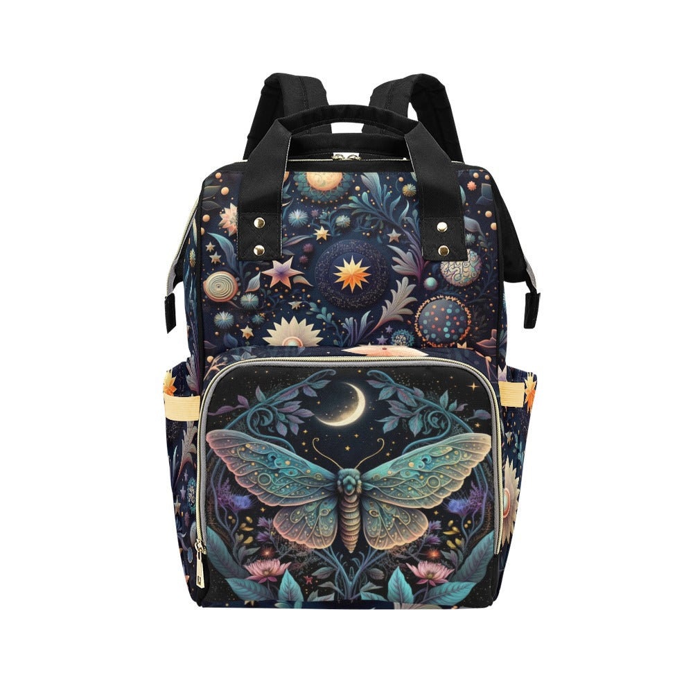 Celestial Butterfly Diaper Backpack, Forestcore Baby Bag