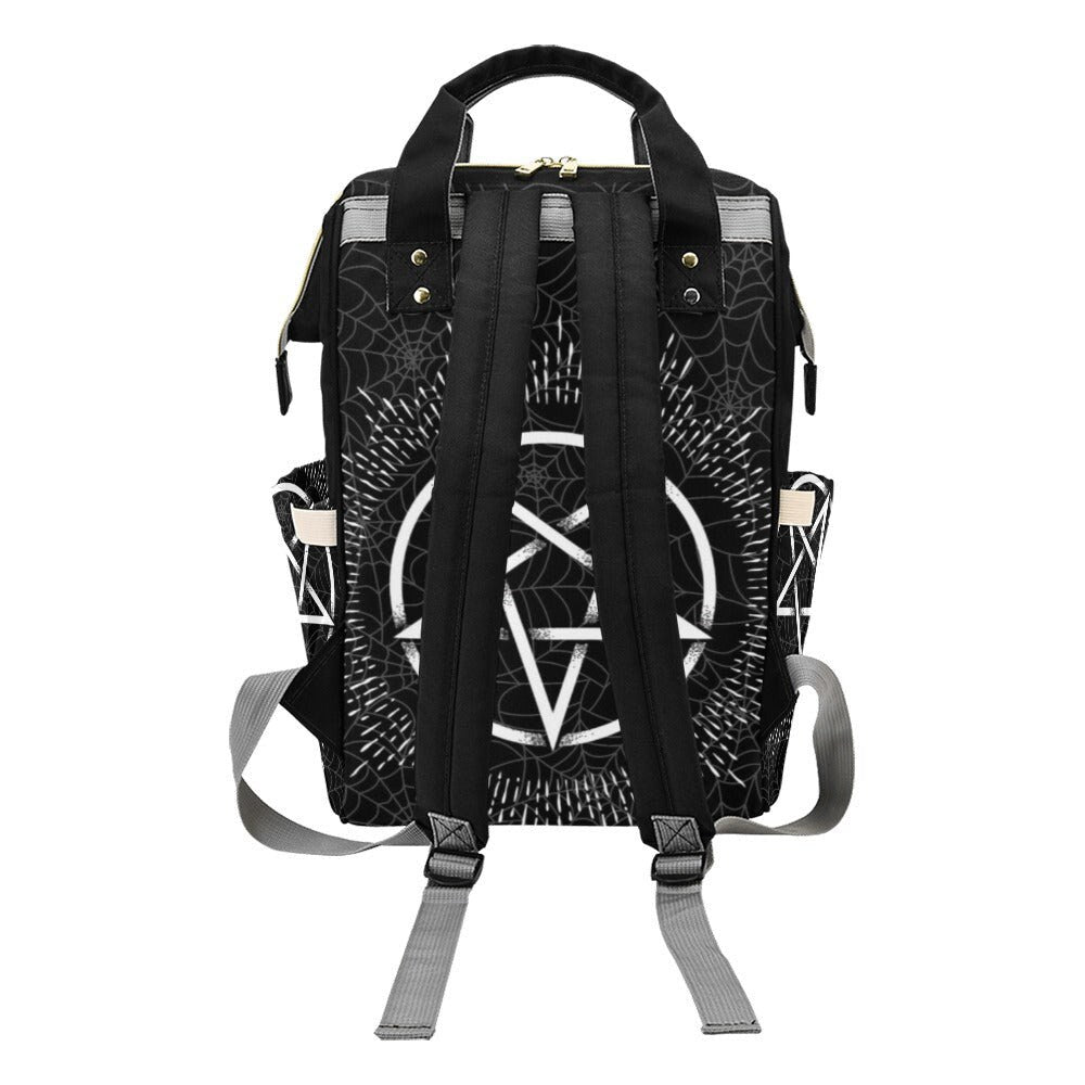 Pentagram Occult Backpack: Witchy Festival Diaper Bag, Dark Academia Satchel