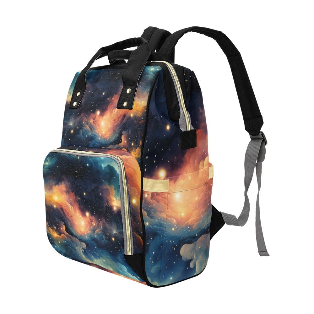 Galaxy Cloud Backpack, Celestial Diaper Bag, Cosmic School Tote Gift