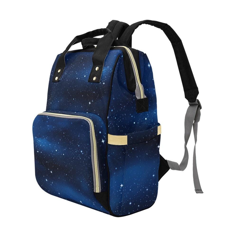 Starry Night Backpack, Galaxy Diaper Bag for Cosmic Moms, Blue Sky Baby Backpack Organizer, Spacecore Travel Bag, Celestial Gift for Her