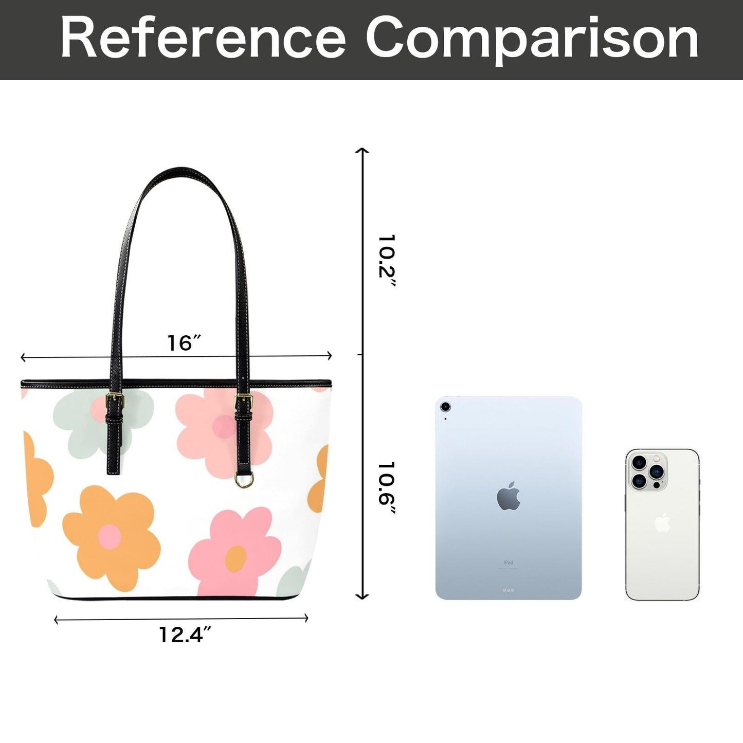 Retro Daisy Tote Bag, Mod Flower Shoulder Purse, Groovy Everyday Carryall, Cute Floral Statement Handbag