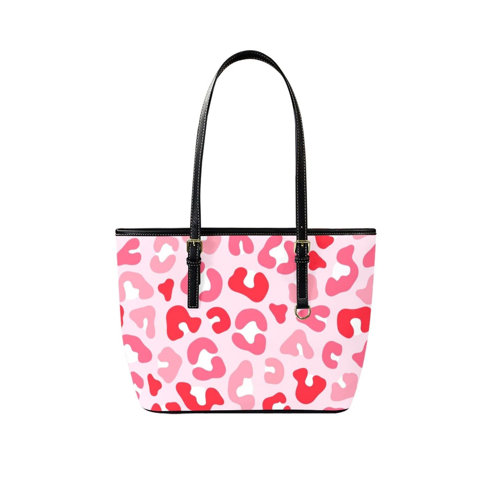 Preppy Pink Cheetah Tote Purse, Coastal Carryall for Cruise Outfits and Weekend Getaways